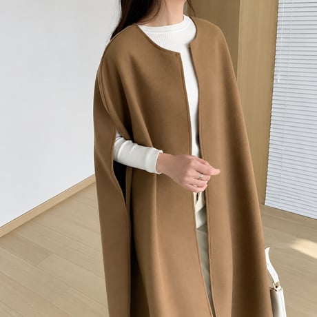 long cape gilet coat 3color/　NK2505