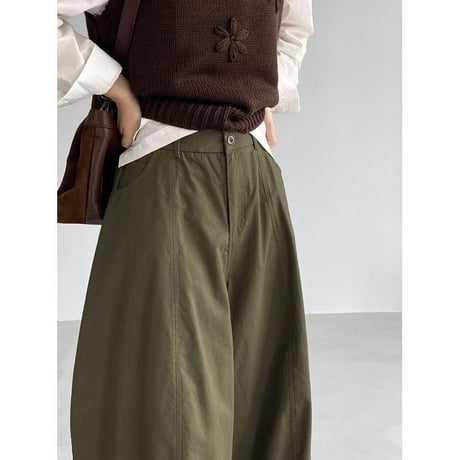 adjustable hem wide pants　NK2617