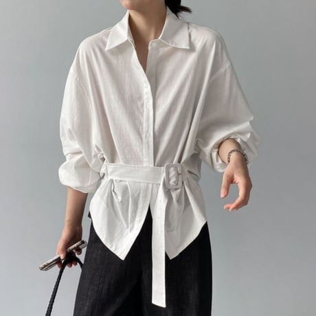 belted design shirt/2color　NK2661