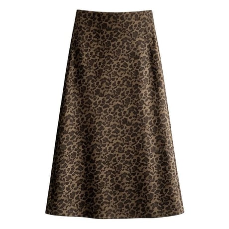 leopard a-line skirt　NK2608