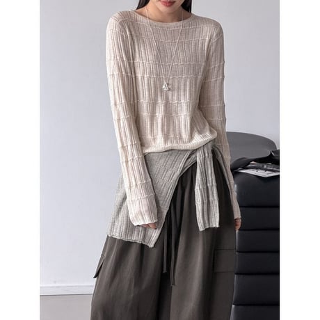 geometric knit top　NK2637