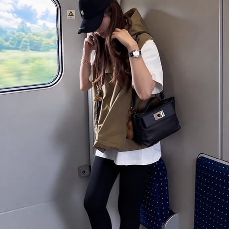hooded button vest /2color　NK2491