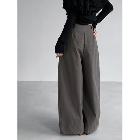 waist button tab wide pants　NK2614