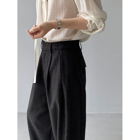 roll-up button hem tuck wide pants　NK2646