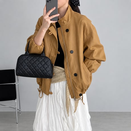 stand collar zip blouson /3color　NK2577