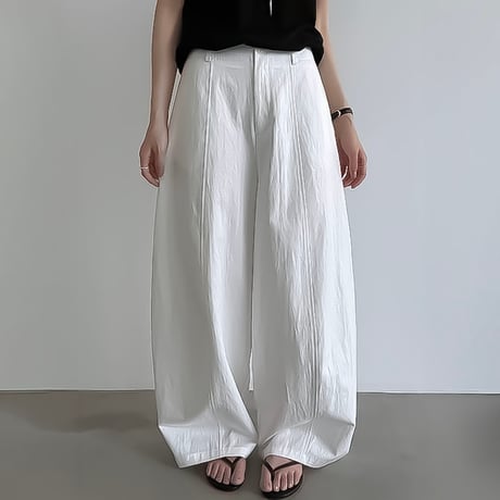 curve silhouette wide pants /3color　NK2393
