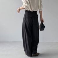 roll-up button hem tuck wide pants　NK2646