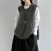 back ribbon knit vest　NK2594