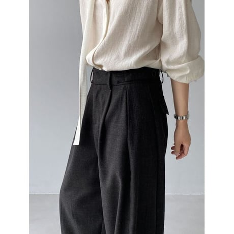 roll-up button hem tuck wide pants　NK2646