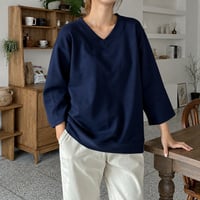 v-neck relaxed sweatshirt　NK2525