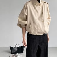 shoulder epaulet asymmetry jacket　NK2593