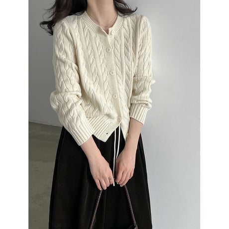 cable knit cardigan /4color　NK2627
