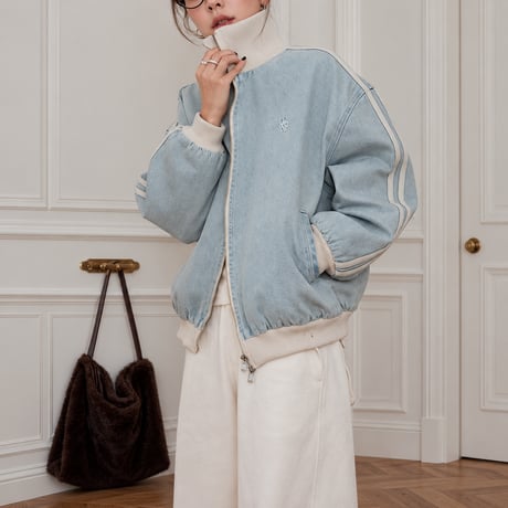 stripe sleeve blouson　NK2569