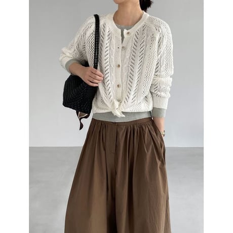 cable knit cardigan/3color　NK2657