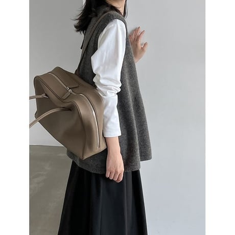 back ribbon knit vest　NK2594