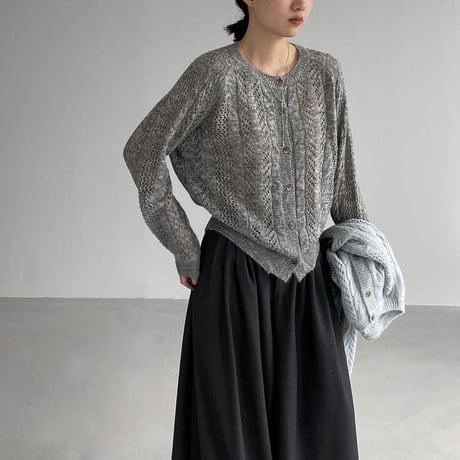 cable knit cardigan/3color　NK2657