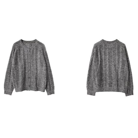 cable knit cardigan/3color　NK2657
