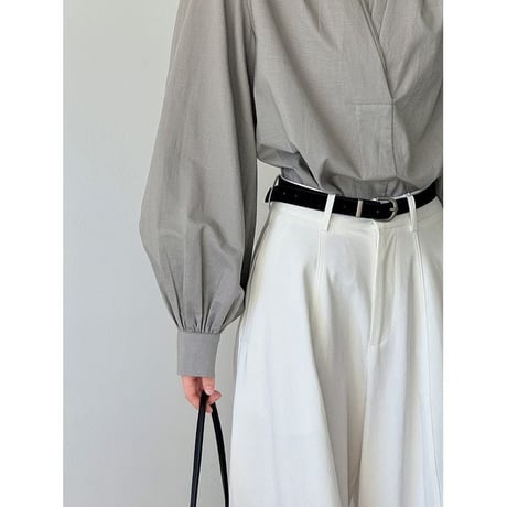 baloon sleeve v-neck blouse　NK2624