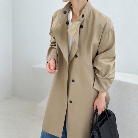 stand collar trench coat　NK2576