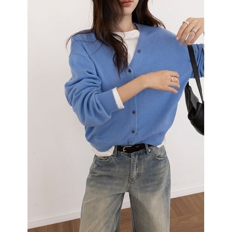 v-neck knit cardigan　NK2621
