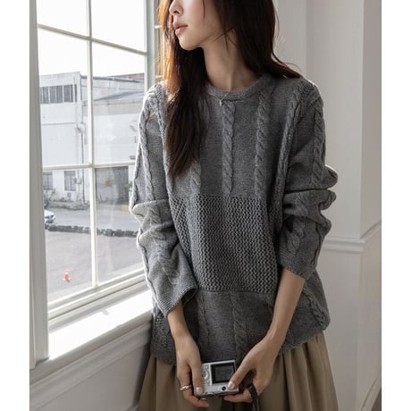 cable knit pullover　NK2632