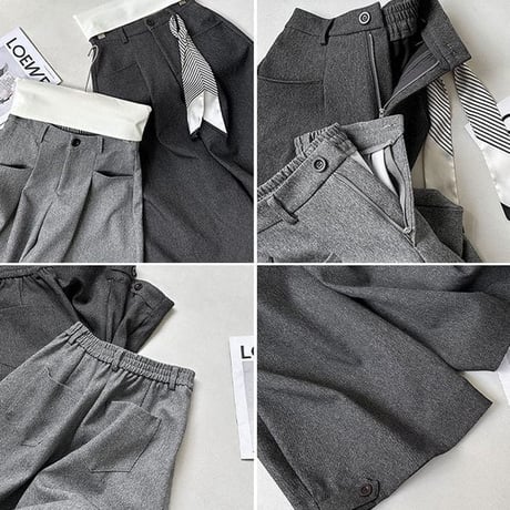 cropped tuck wide pants　NK2601
