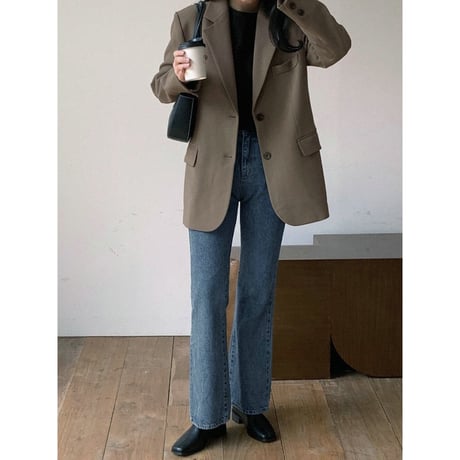 relax silhouette tailored jacket /2color　NK2663