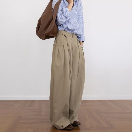 design tuck wide pants　NK2598