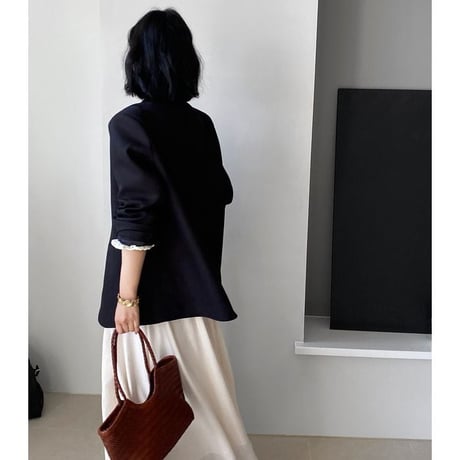 buckled apron layered jacket /2color　NK2579
