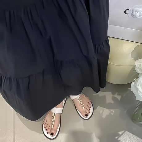 chain thong strap sandals /3color　NK2261