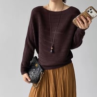 sheer knit dolman sleeve knit　NK2633