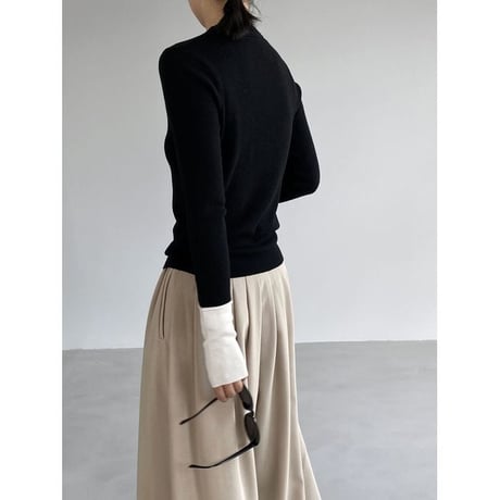 color block cuff knit top /4color　NK2766