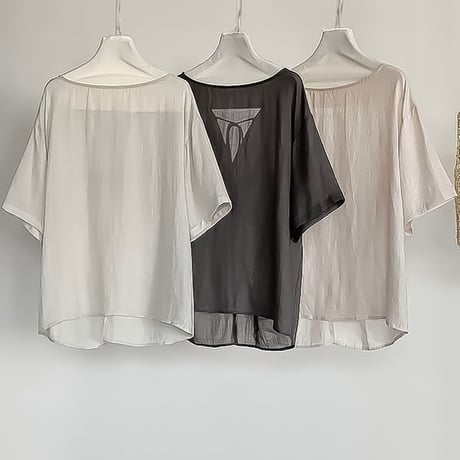 back ribbon relaxed blouse /3color　NK2397
