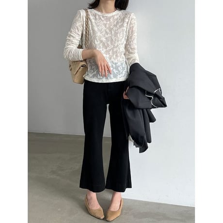 embroidered sheer top　NK2615
