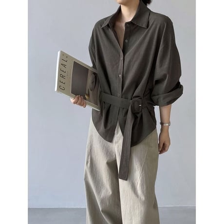 belted design shirt/2color　NK2661