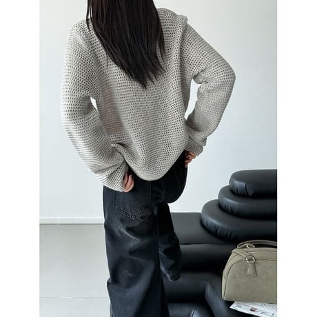 waffle knit cardigan　NK2636