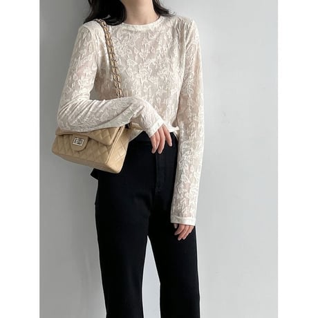 embroidered sheer top　NK2615