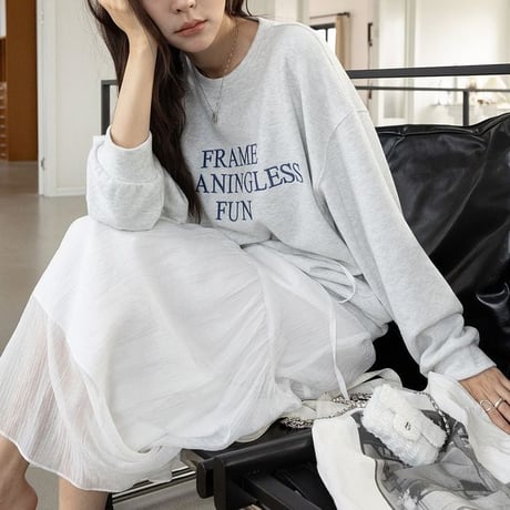 front lettering pullover　NK2622