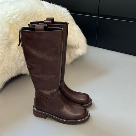 back-zip long boots /2color　NK2706