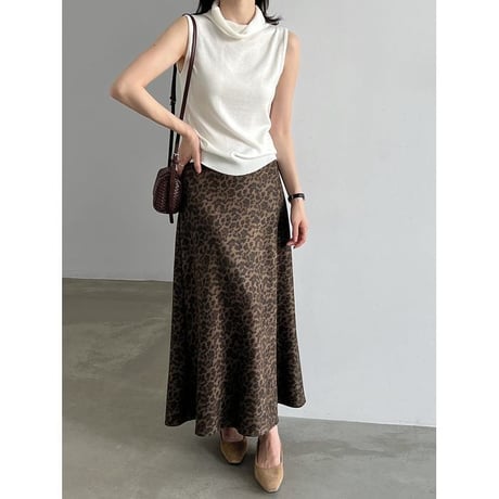 leopard a-line skirt　NK2608