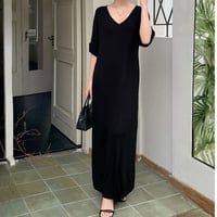 v neck knit tunic /2color　NK2462