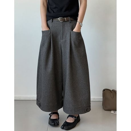 cropped tuck wide pants　NK2601