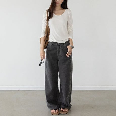 washed wide pants　NK2644