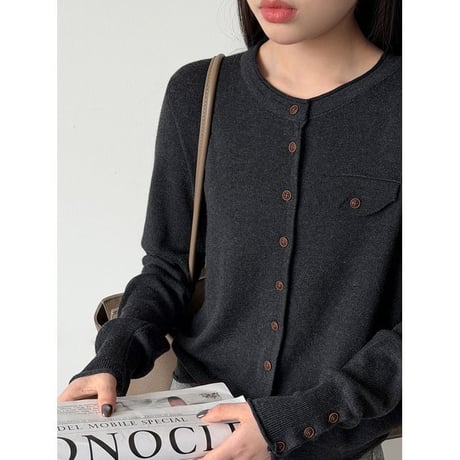 button cuffs knit cardigan　NK2619