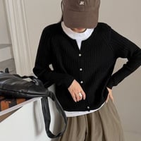rib knit cardigan/4color　NK2662