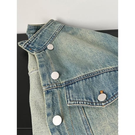 stand collar denim jacket　NK2496