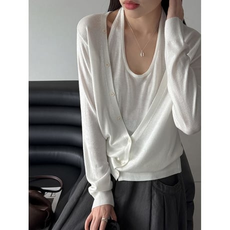 layered design knit top　NK2613