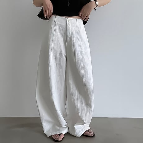 curve silhouette wide pants /3color　NK2393