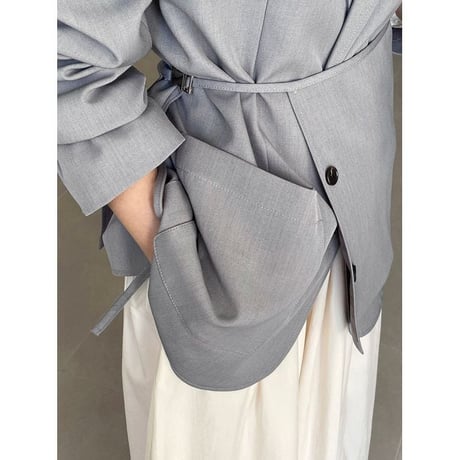 buckled apron layered jacket /2color　NK2579