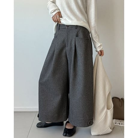 cropped tuck wide pants　NK2601
